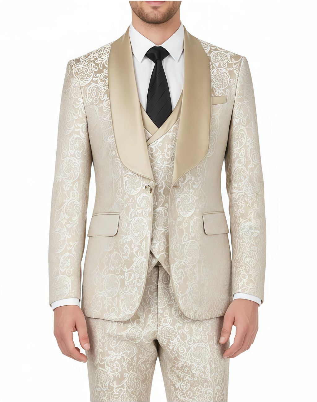 Single-Breasted One-Button Tailcoat Three-Piece Suit (Available in Six Colors)