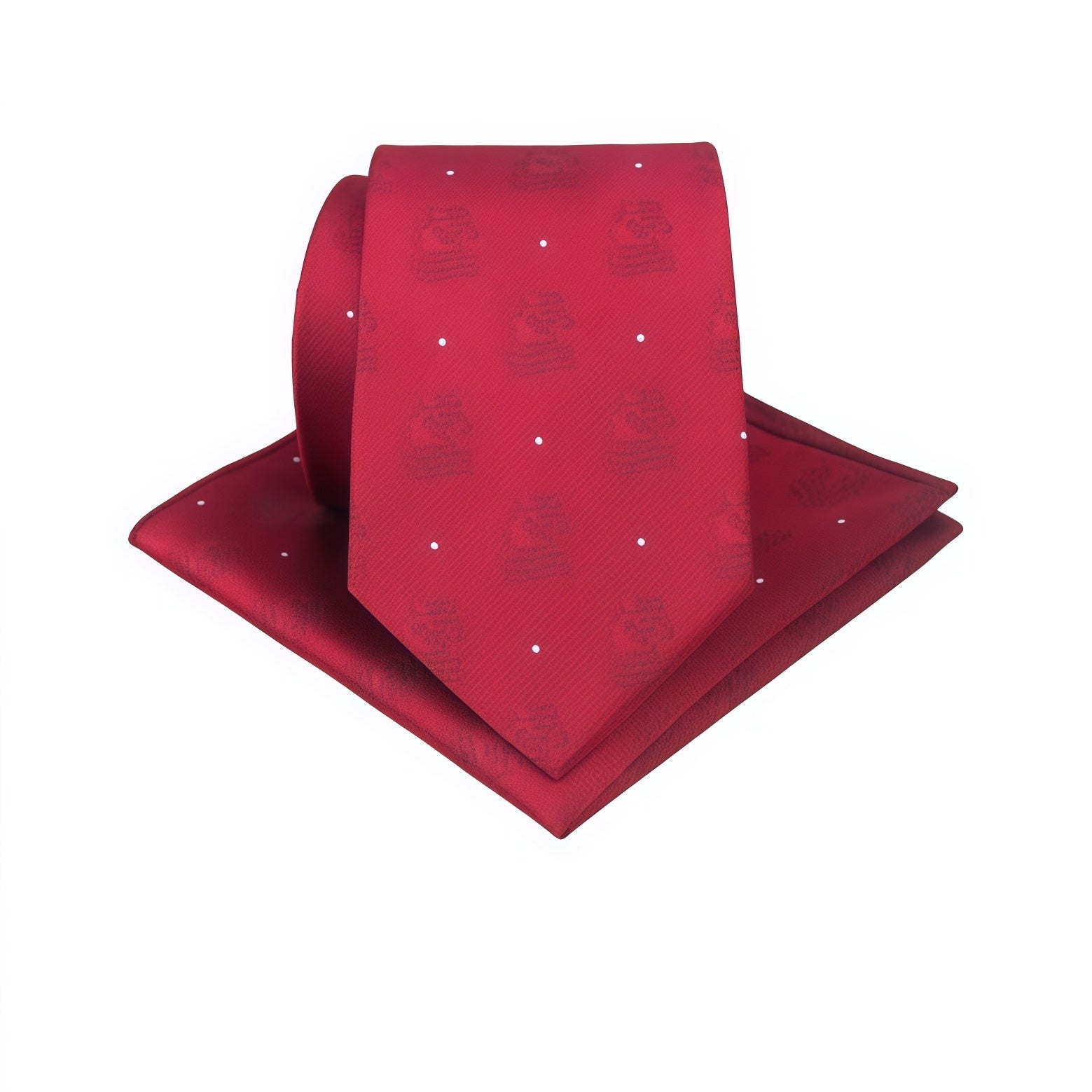 Red Dragon &amp; Polka Dot Tie