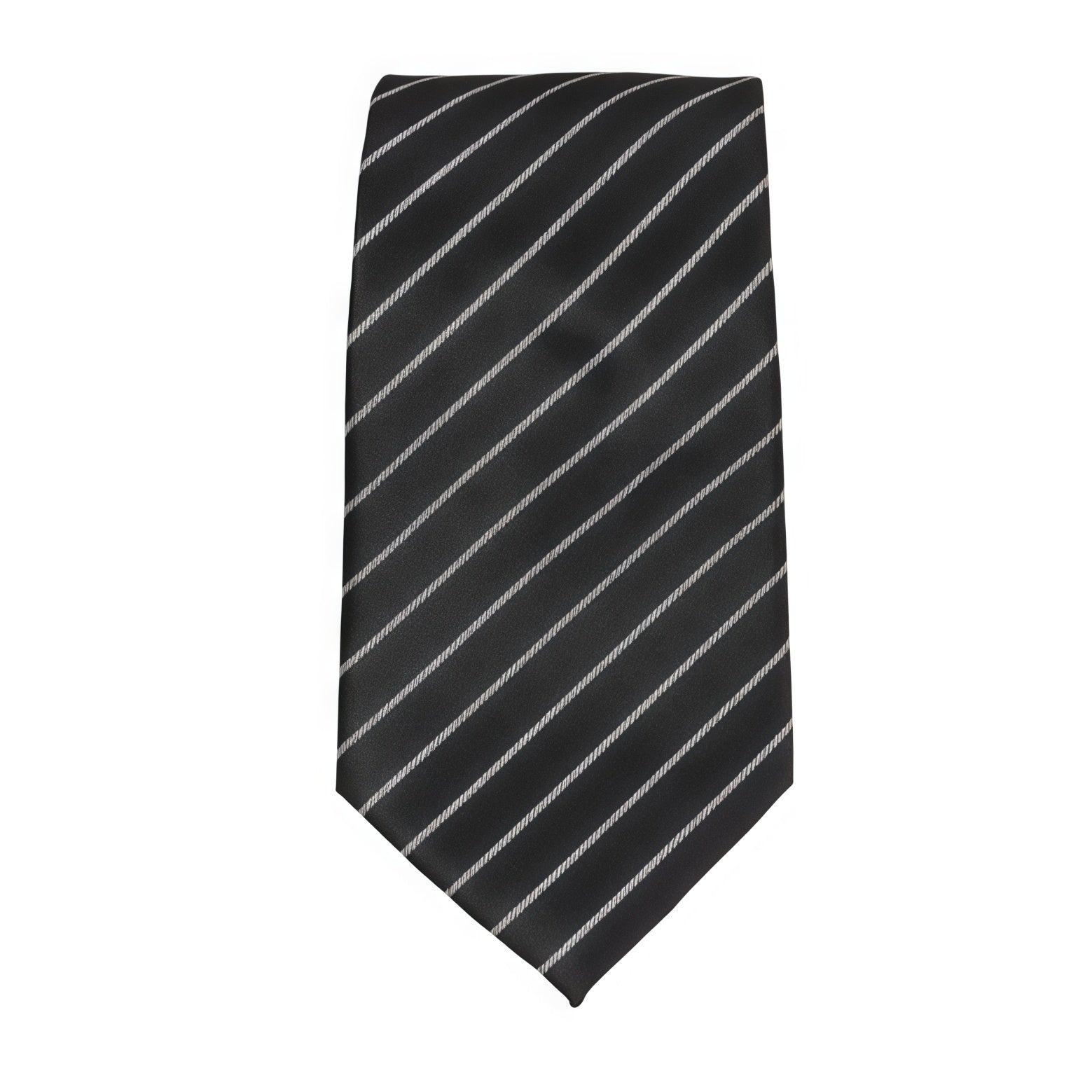 Black and White Striped Tie