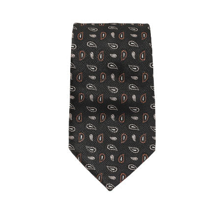 Red and White Teardrop Pattern Tie