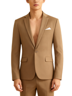 Single-button suit two-piece set (including a beautiful brooch and gift box packaging)