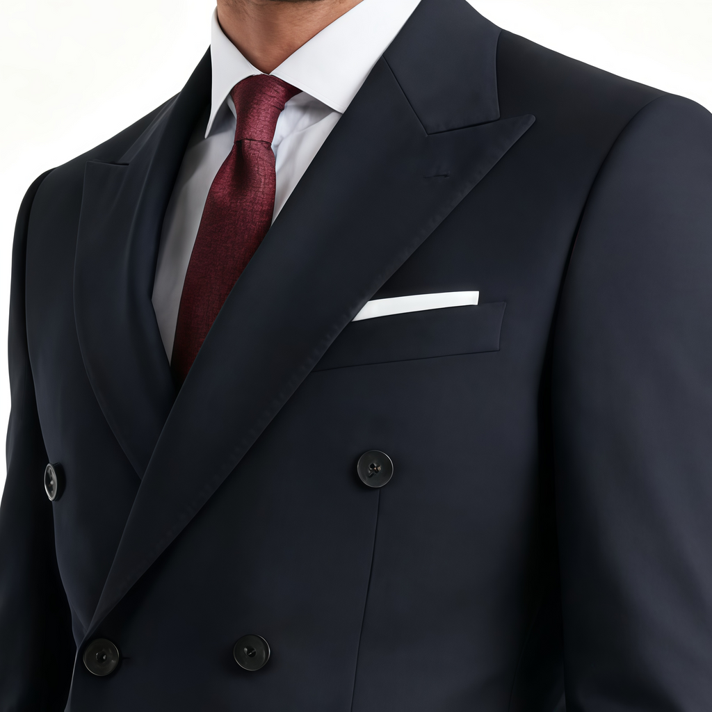 Freedom Island Double-Breasted Wool Suit 3-Piece Set