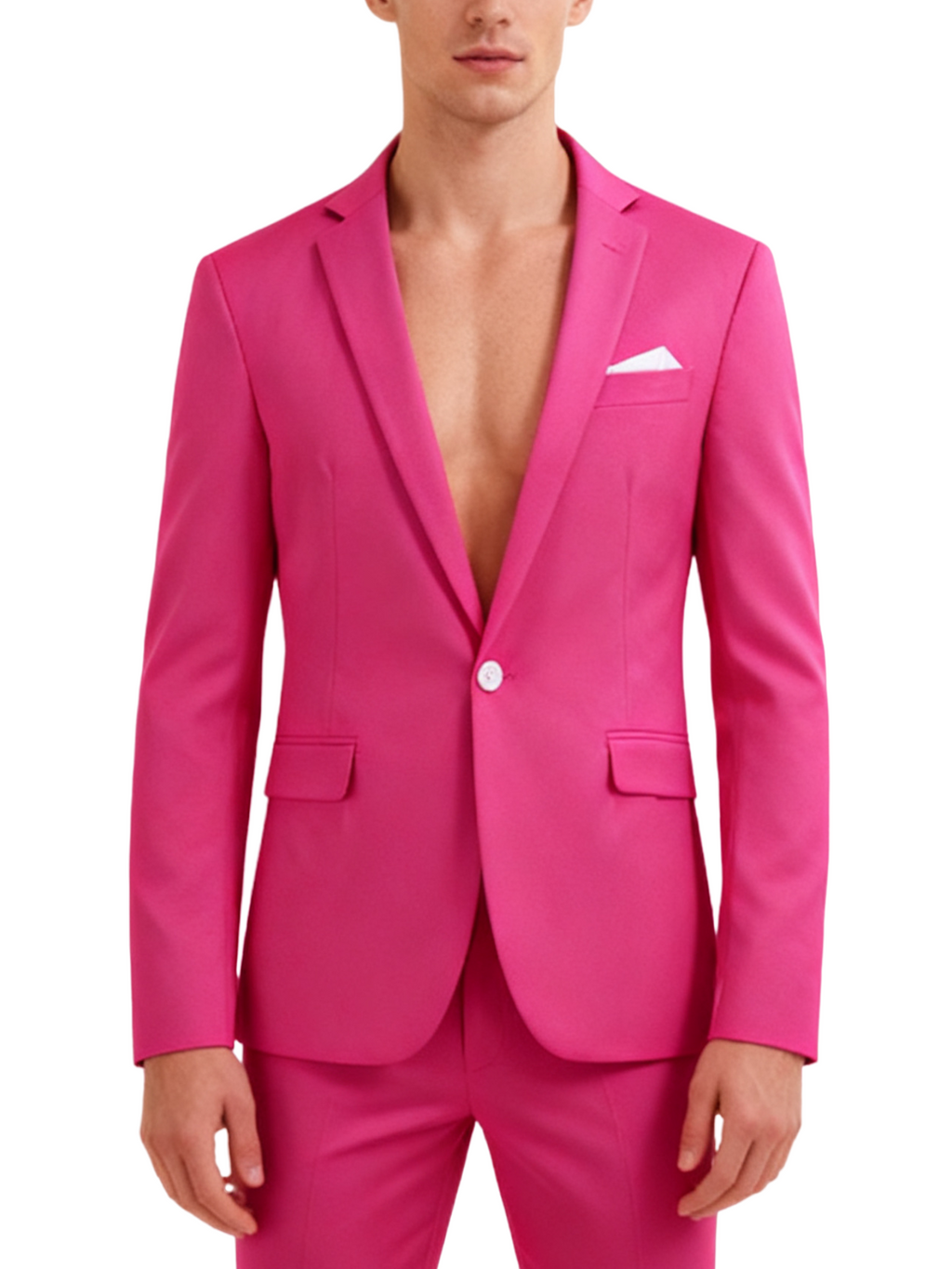 Single-button suit two-piece set (including a beautiful brooch and gift box packaging)