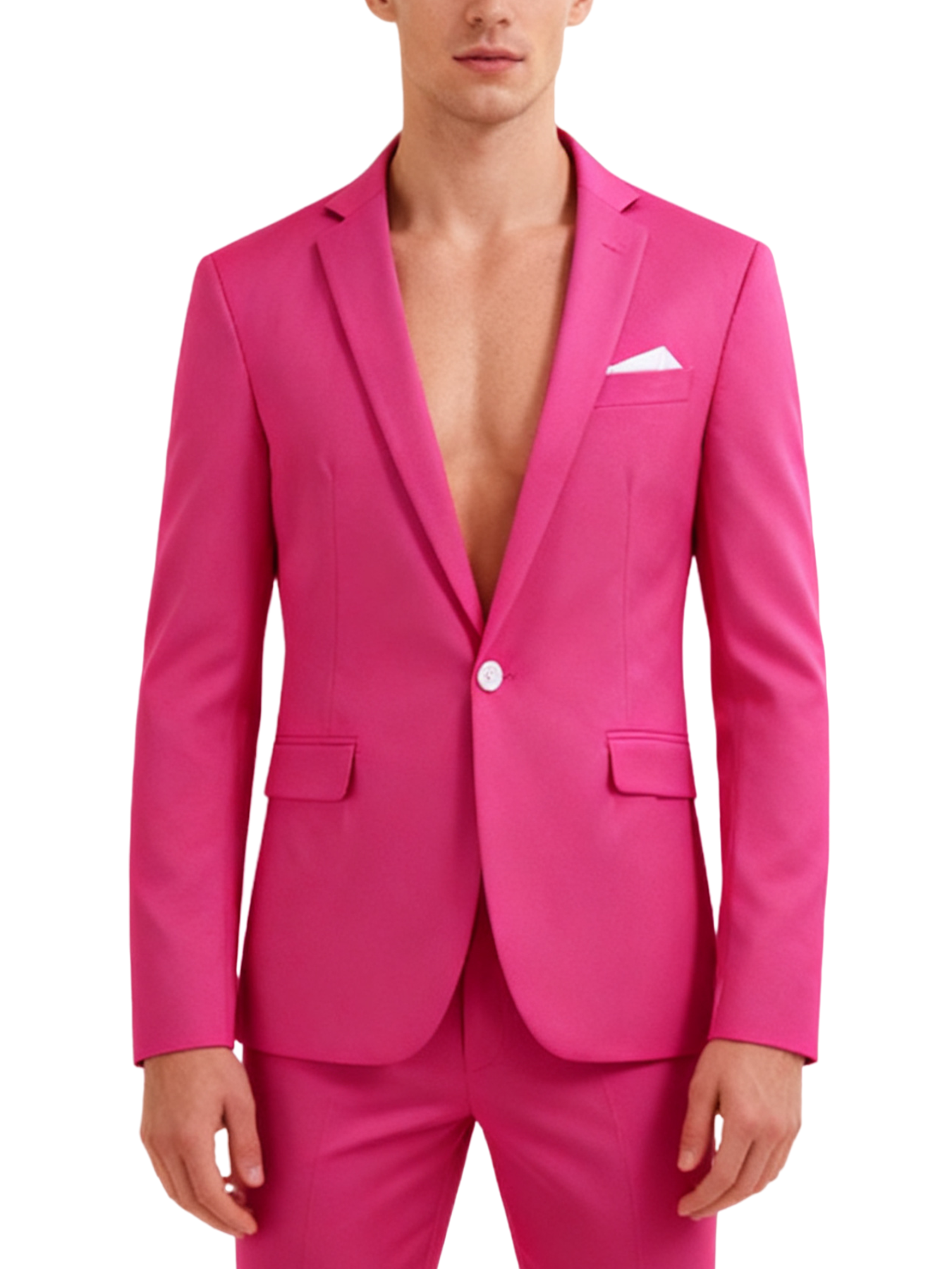 Single-button suit two-piece set (including a beautiful brooch and gift box packaging)