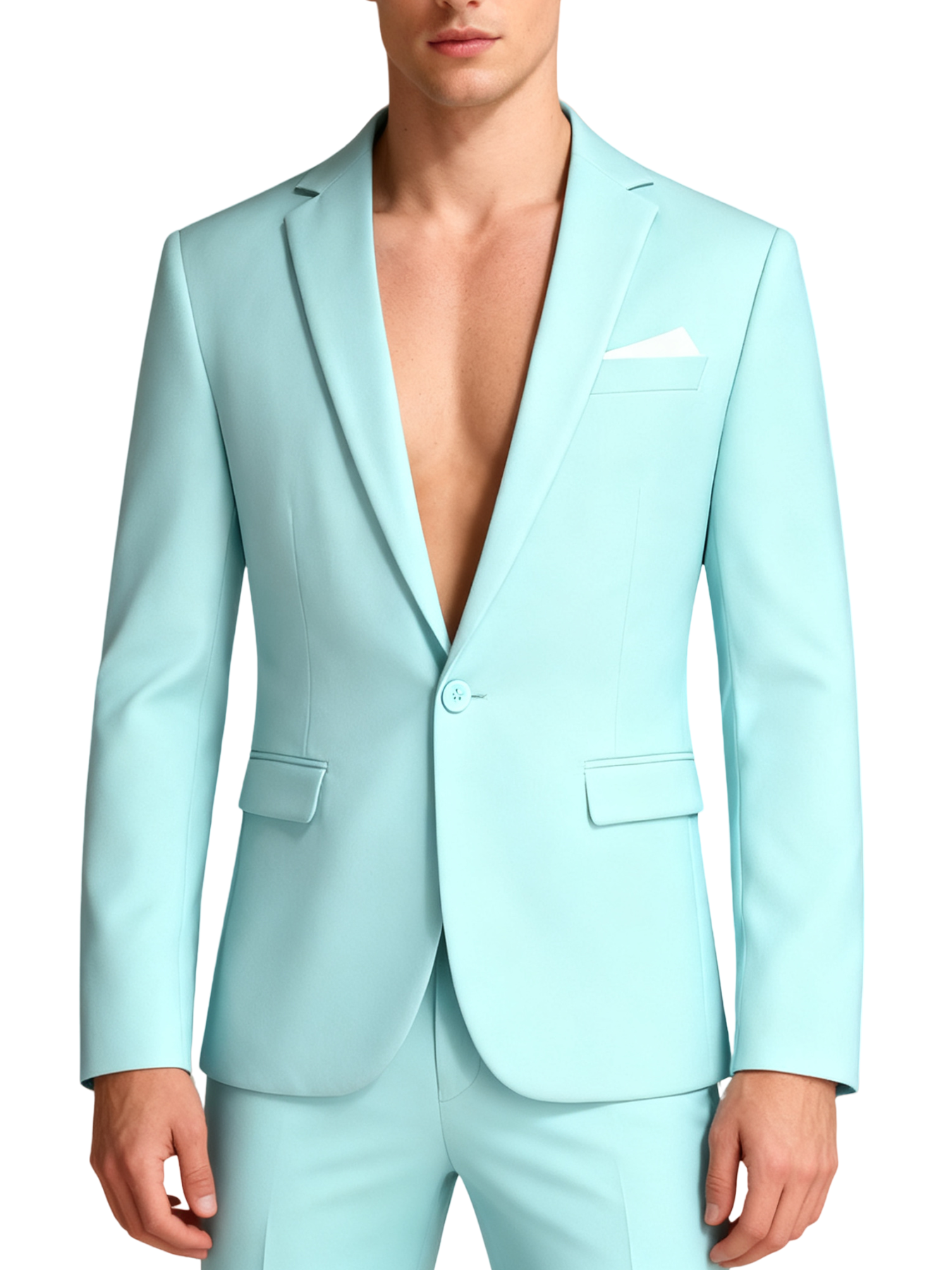 Single-button suit two-piece set (including a beautiful brooch and gift box packaging)