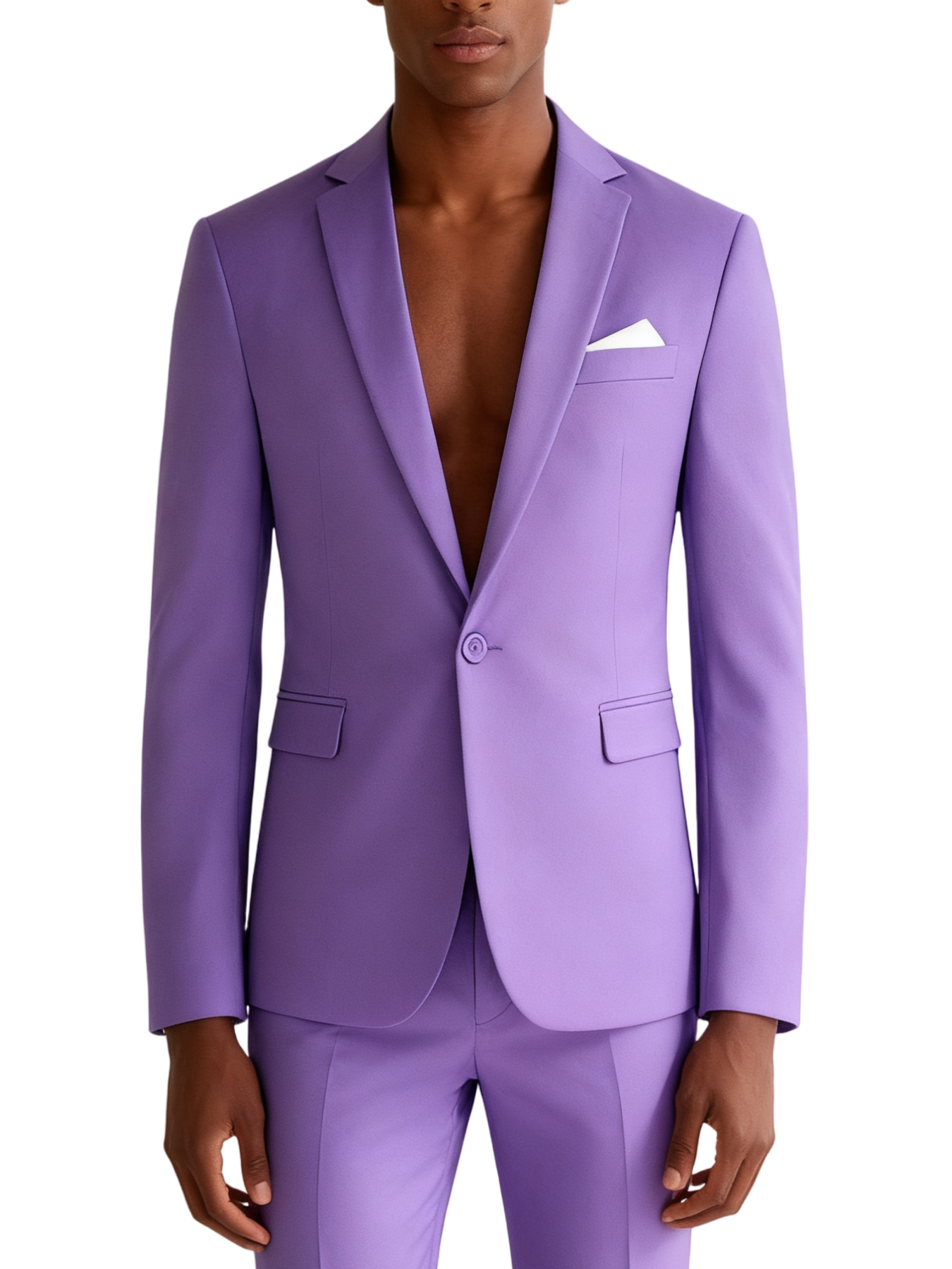 Single-button suit two-piece set (including a beautiful brooch and gift box packaging)