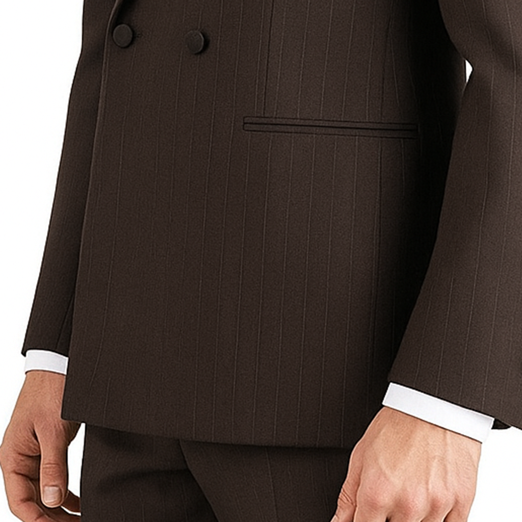 Freedom Island Two-button suit set, consisting of jacket, waistcoat and trousers in a three-piece set, with an adjustable belt, packed in a gift box.