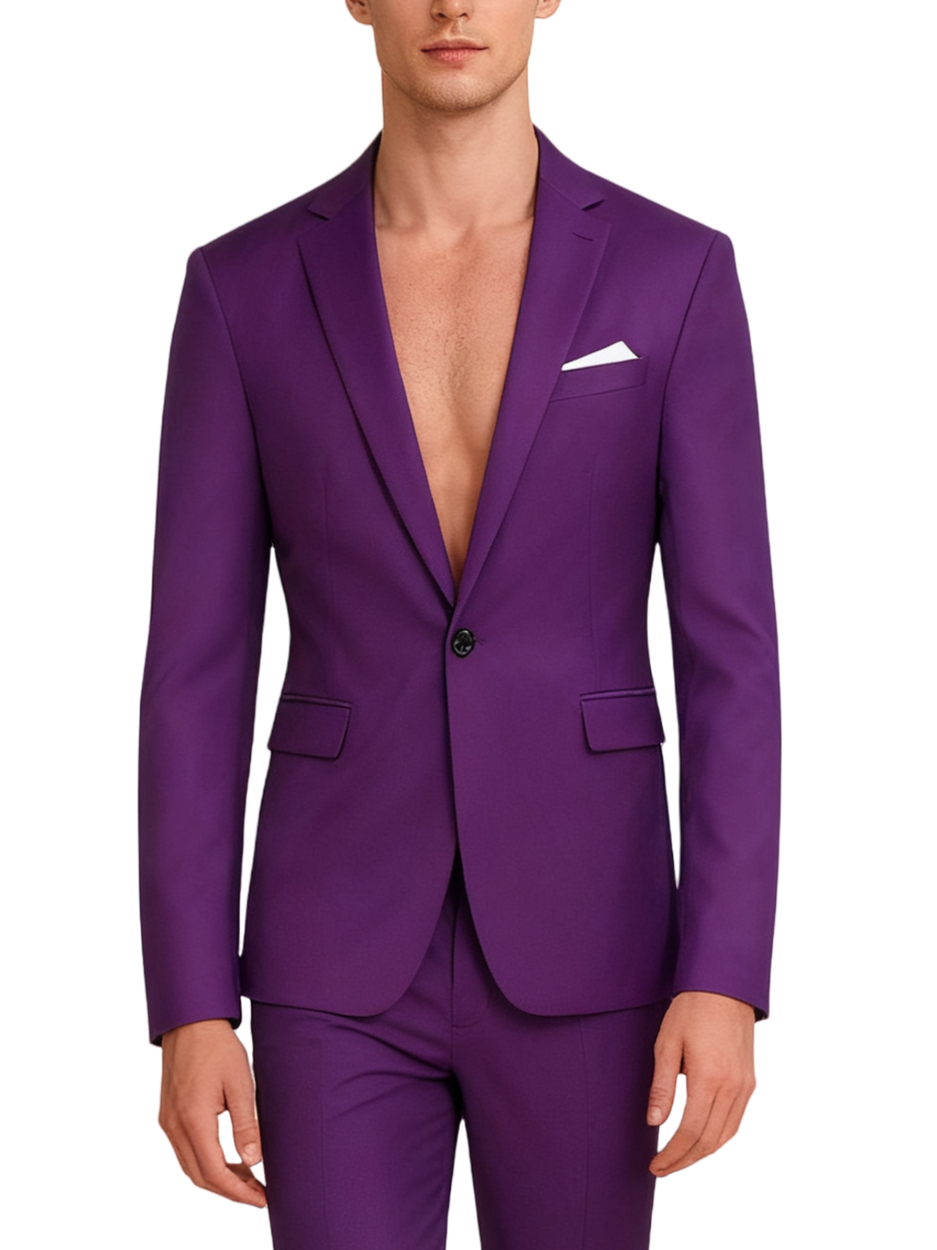 Single-button suit two-piece set (including a beautiful brooch and gift box packaging)
