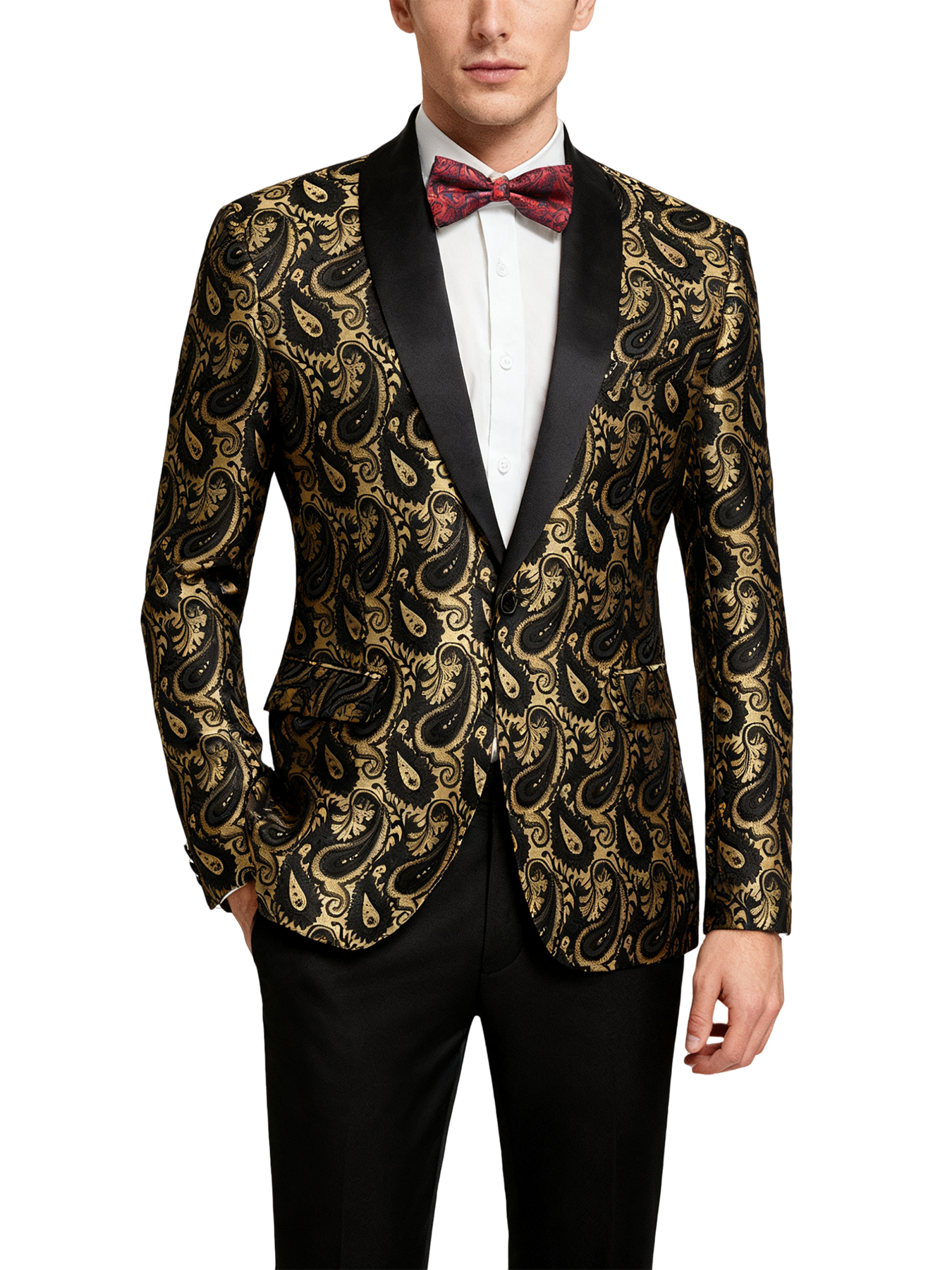 Autumn Jacquard Tuxedo Jacket