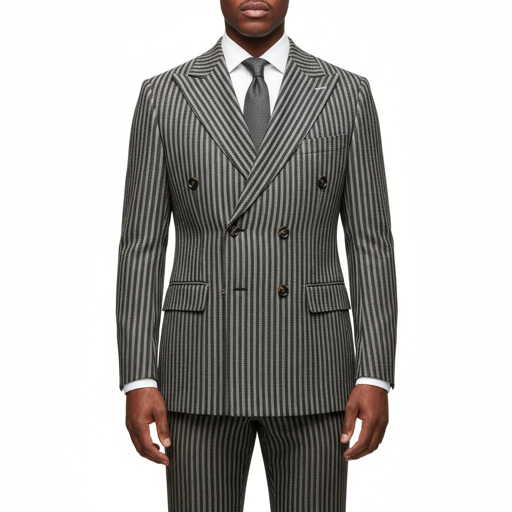 Wool Pinstripe 2-Piece Suit