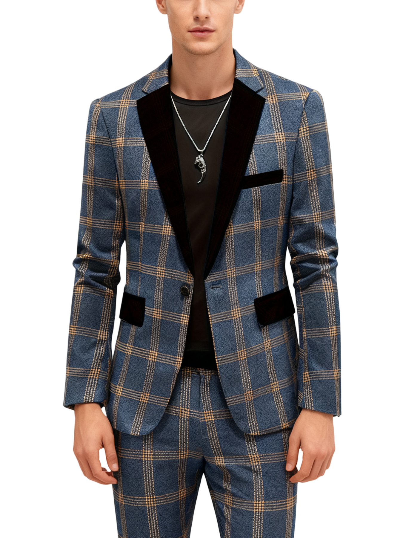 Check Pattern Blazer