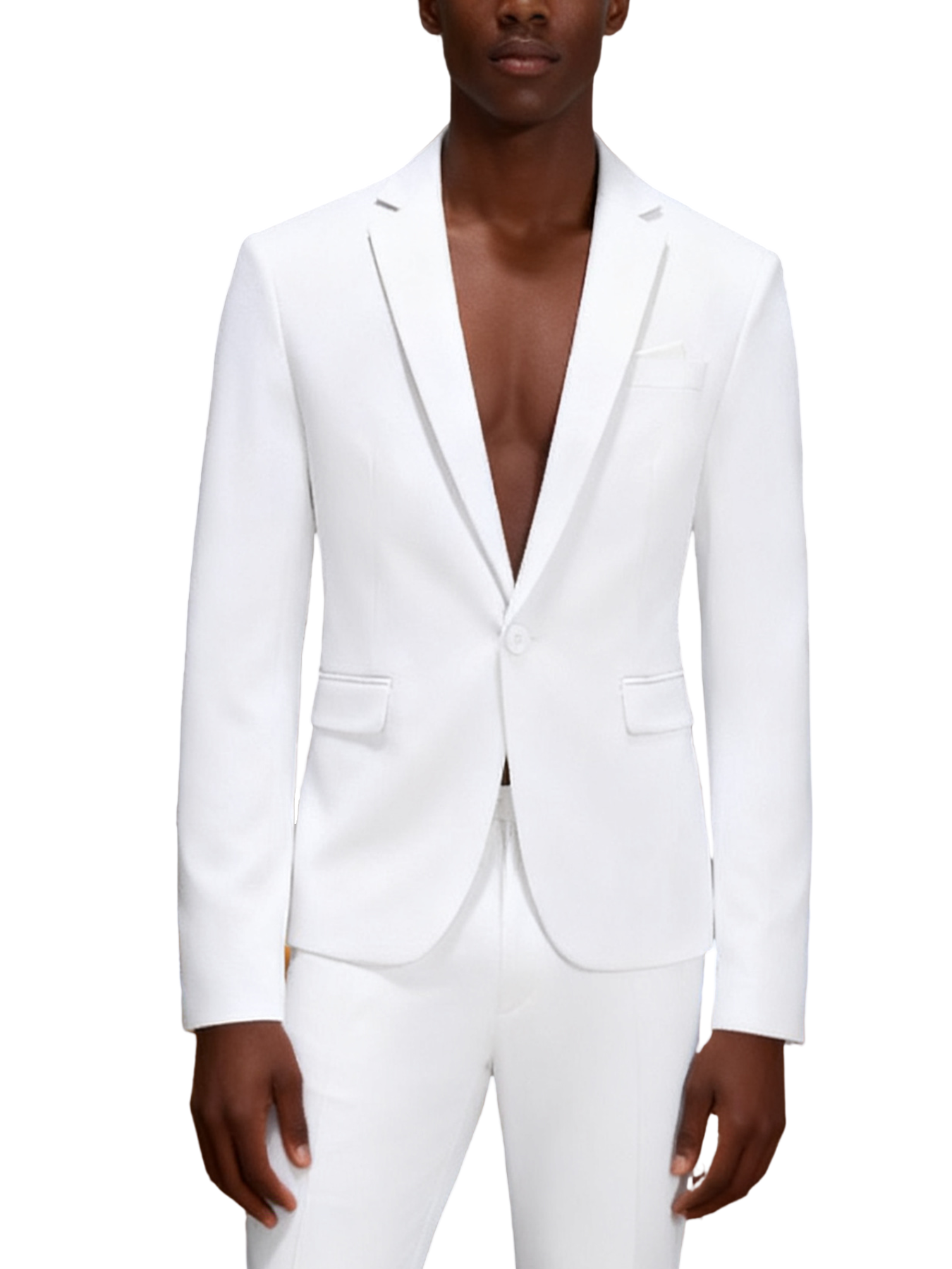 Single-button suit two-piece set (including a beautiful brooch and gift box packaging)