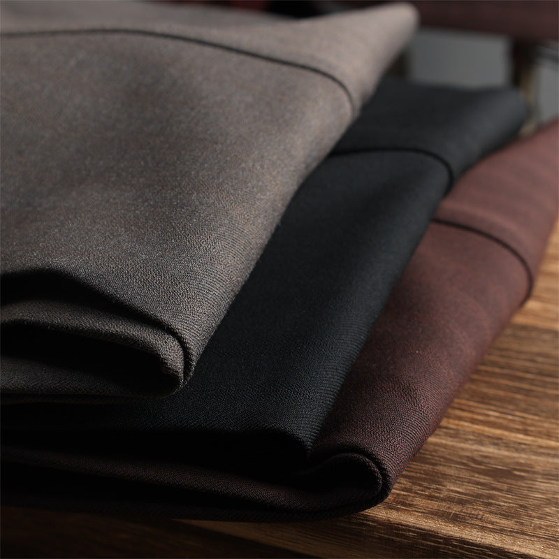 Red wine color double-breasted suit set