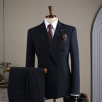 Freedom Island Two-button suit set, consisting of jacket, waistcoat and trousers in a three-piece set, with an adjustable belt, packed in a gift box.
