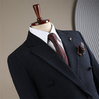Freedom Island Two-button suit set, consisting of jacket, waistcoat and trousers in a three-piece set, with an adjustable belt, packed in a gift box.
