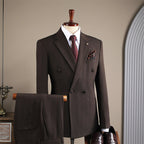 Freedom Island Two-button suit set, consisting of jacket, waistcoat and trousers in a three-piece set, with an adjustable belt, packed in a gift box.
