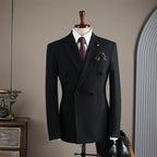 Freedom Island Two-button suit set, consisting of jacket, waistcoat and trousers in a three-piece set, with an adjustable belt, packed in a gift box.