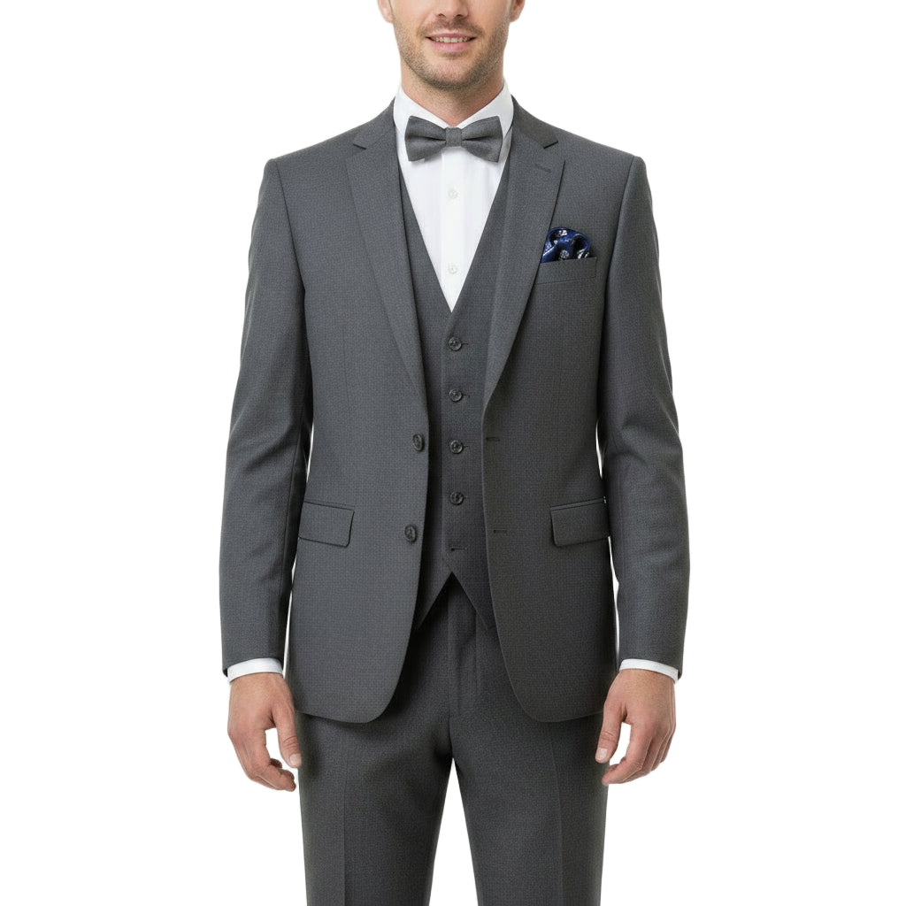 Double-Breasted Navy Pinstripe Suit – Three-Piece Set