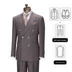 Wool Double-Breasted Three-Piece Suit