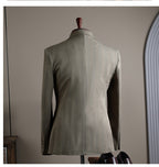 One button checked pattern regular style, including a random brooch and gift box packaging
