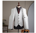 Double-breasted striped suit set, including a brooch and a beautiful gift boxDouble-breasted striped suit set, including a brooch and a beautiful gift box