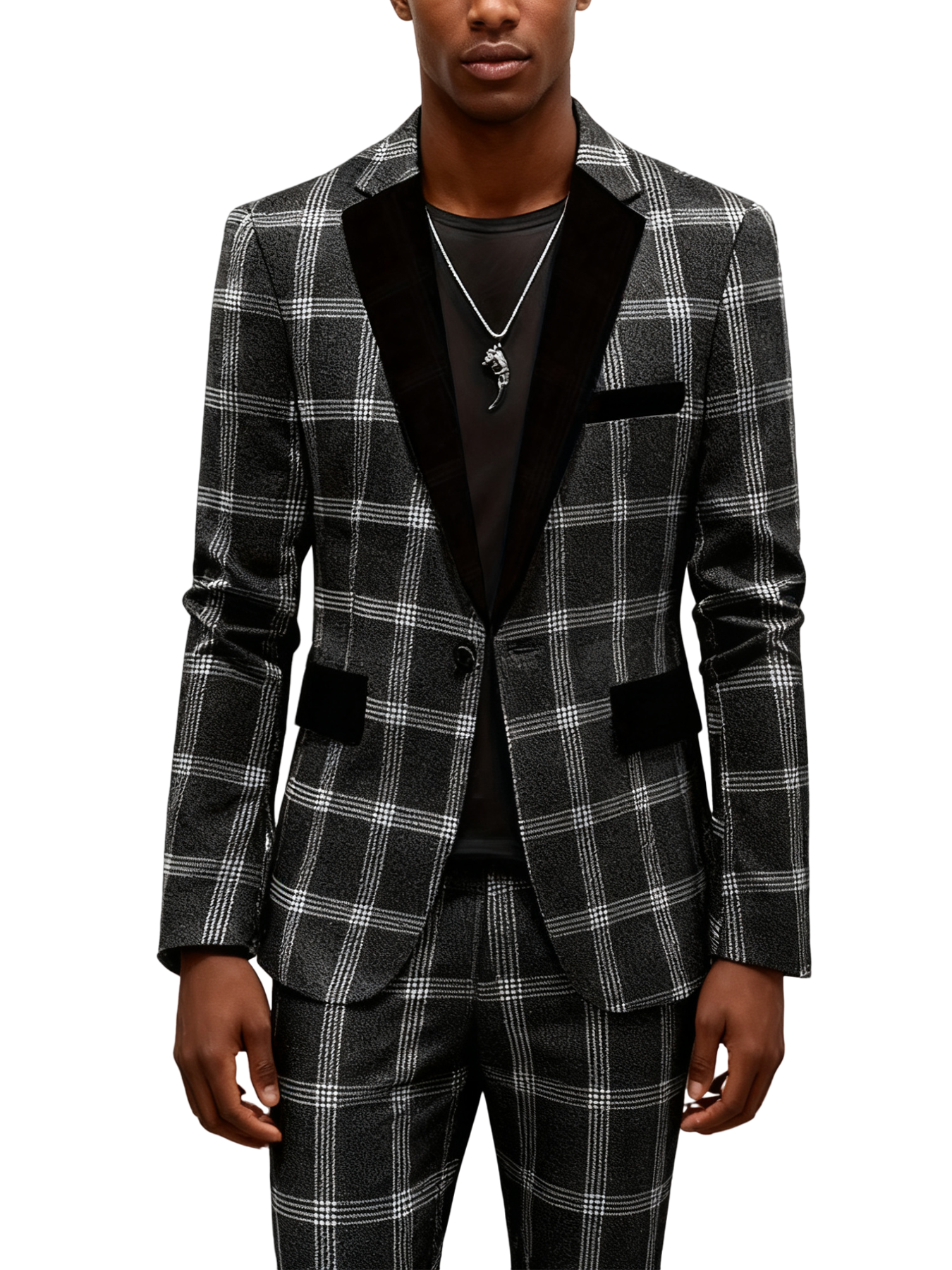Check Pattern Blazer