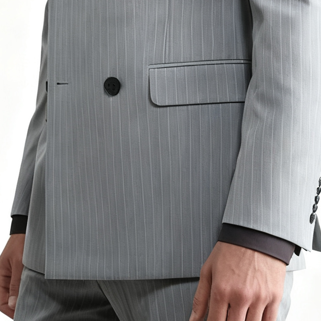 Classic Striped Wool Suit 3-Piece Set