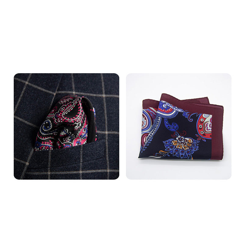 100% Silk Pocket Square – Available in Multiple Patterns
