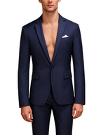 Single-button suit two-piece set (including a beautiful brooch and gift box packaging)