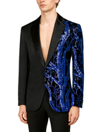 Jeweled Leaf Patchwork Suit Set (Includes a Delicate Brooch and Gift Box)