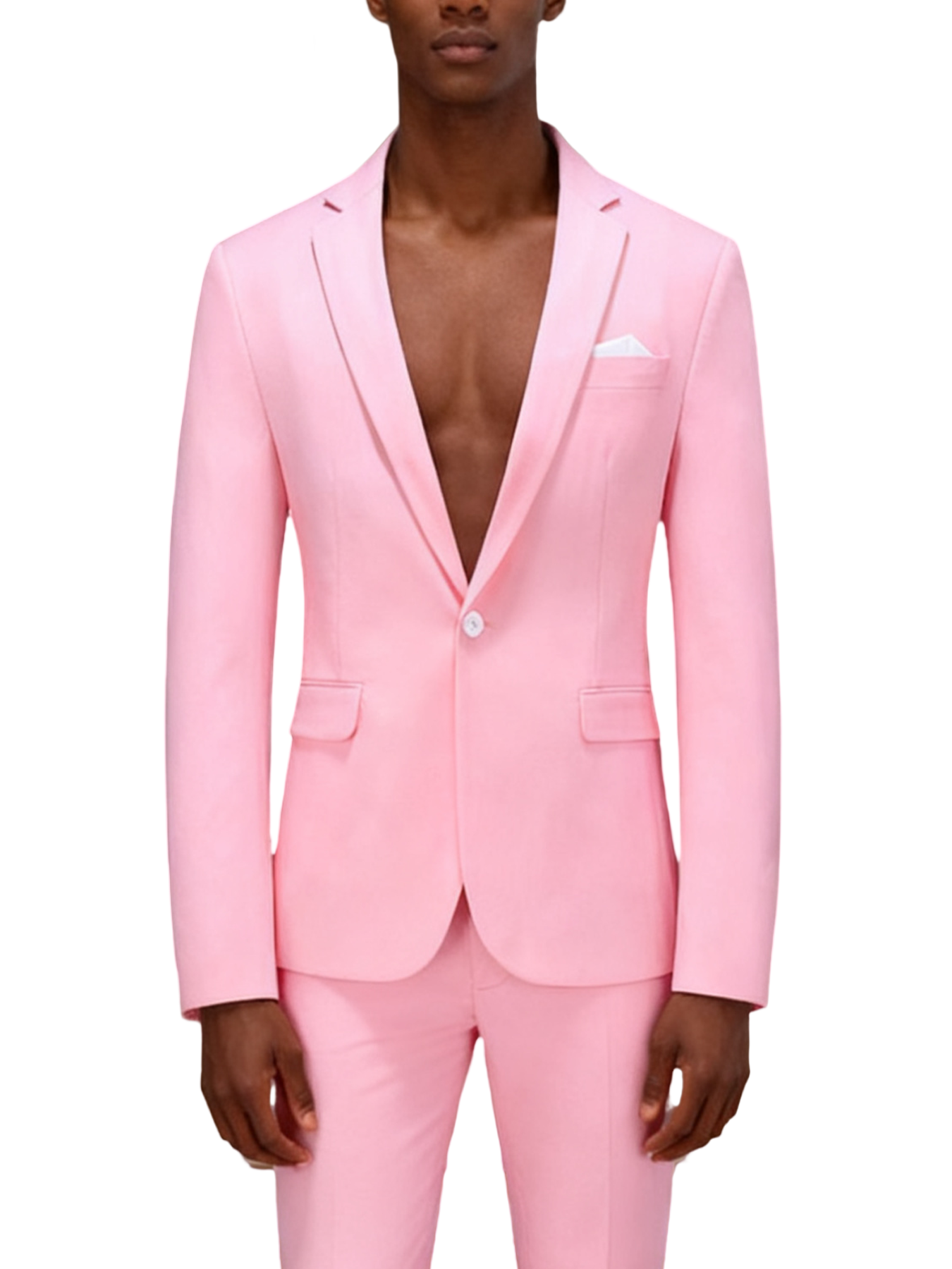 Single-button suit two-piece set (including a beautiful brooch and gift box packaging)
