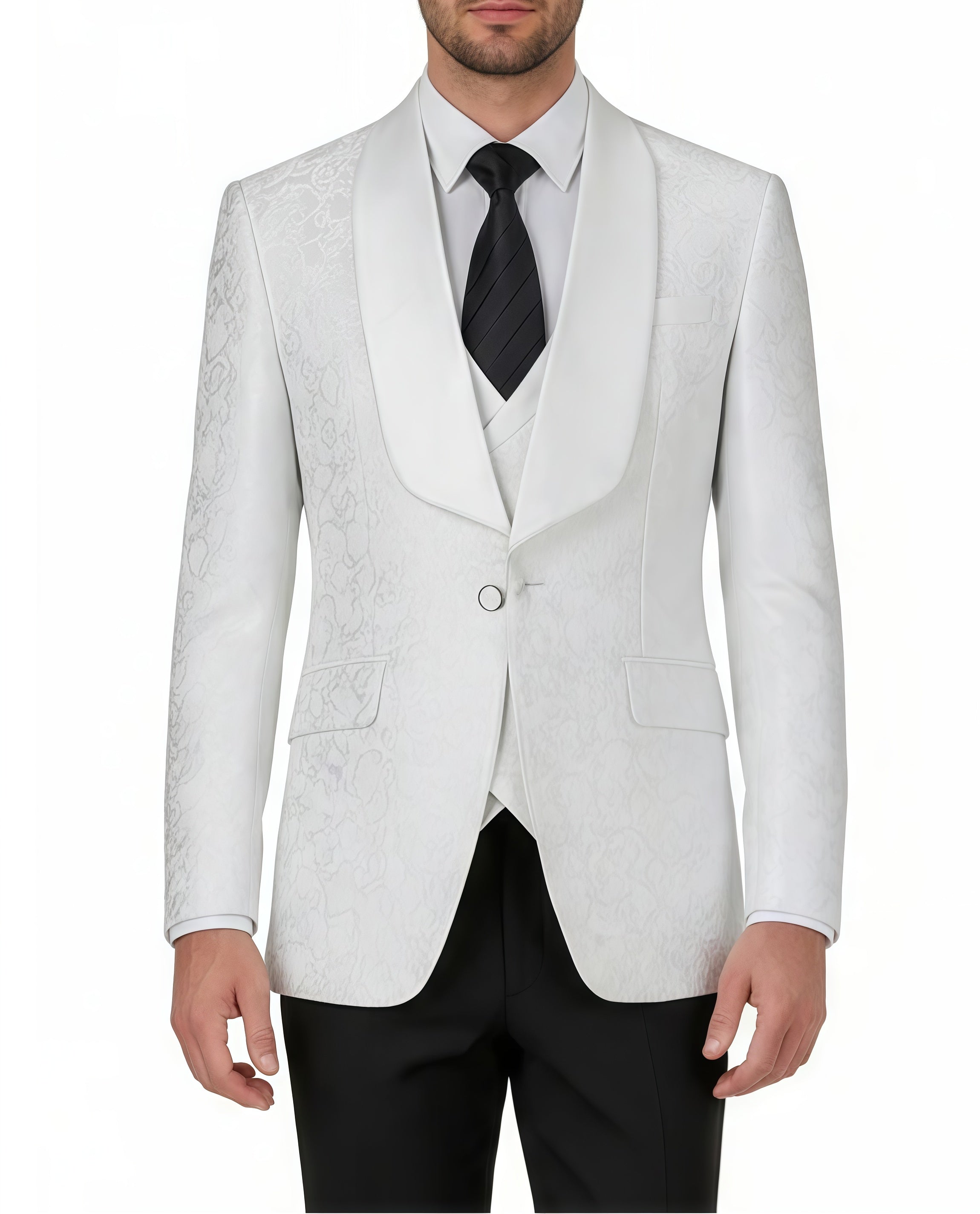 Single-Breasted One-Button Tailcoat Three-Piece Suit (Available in Six Colors)