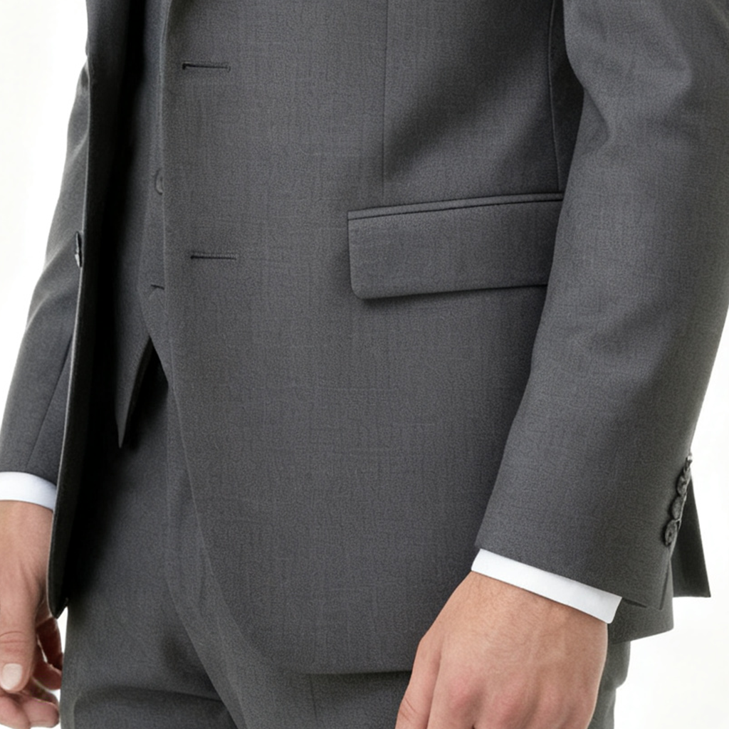 Double-Breasted Navy Pinstripe Suit – Three-Piece Set