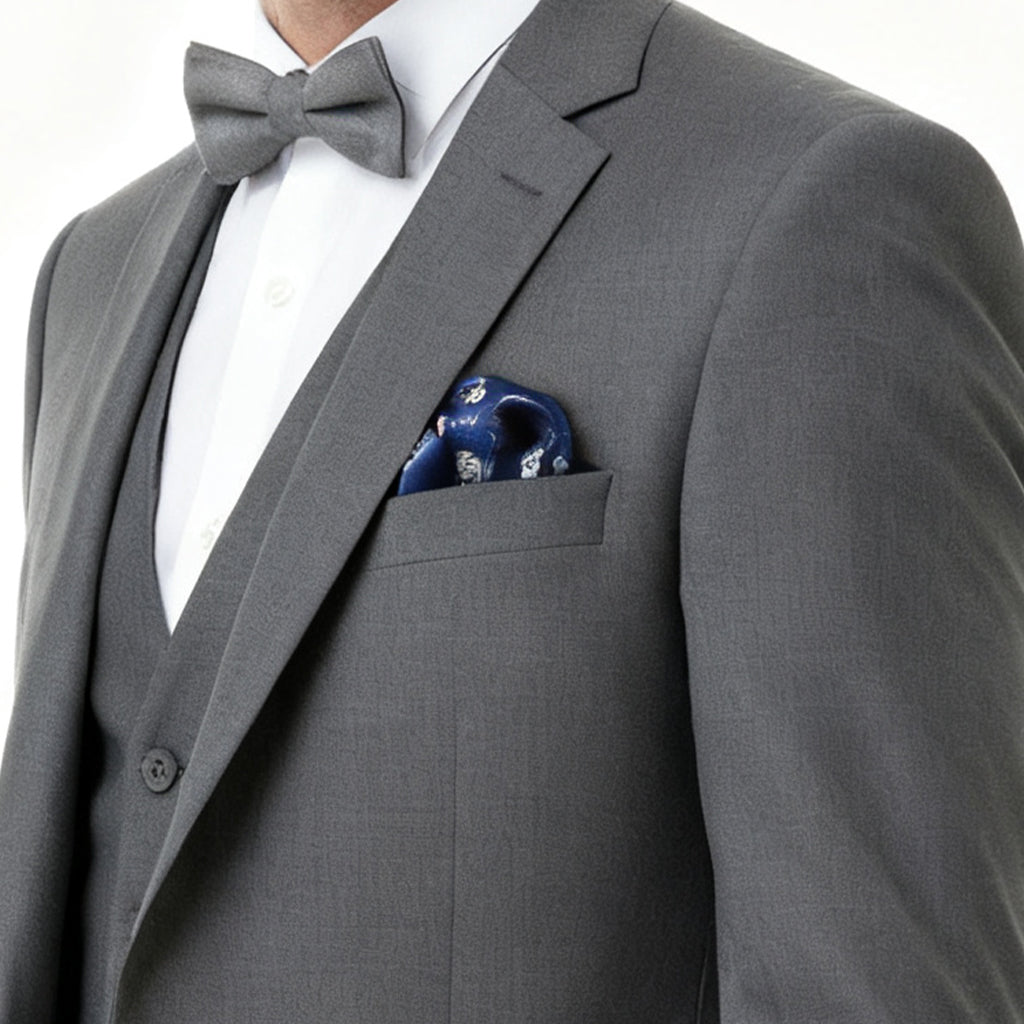 Double-Breasted Navy Pinstripe Suit – Three-Piece Set