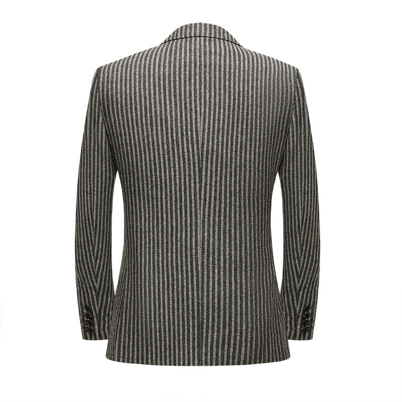 Wool Pinstripe 2-Piece Suit