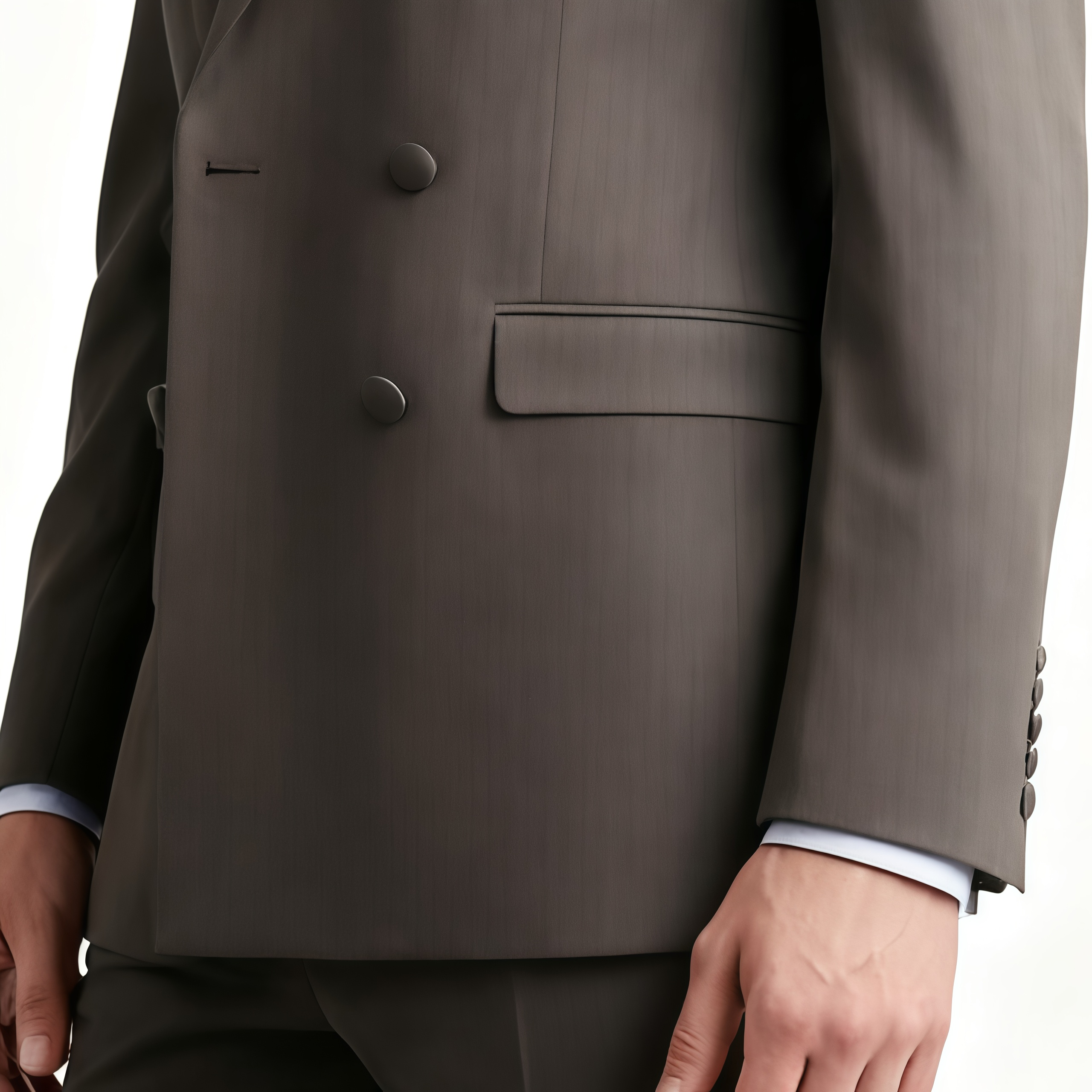 Classic Camel Double-Breasted Three-Piece Suit