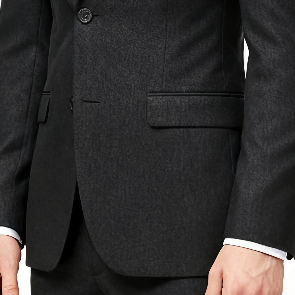Classic Two-Button Wool Suit – Two-Piece Set