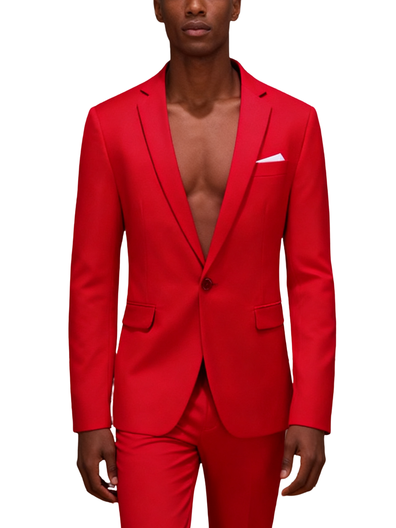 Single-button suit two-piece set (including a beautiful brooch and gift box packaging)