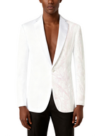 Jeweled Leaf Patchwork Suit Set (Includes a Delicate Brooch and Gift Box)