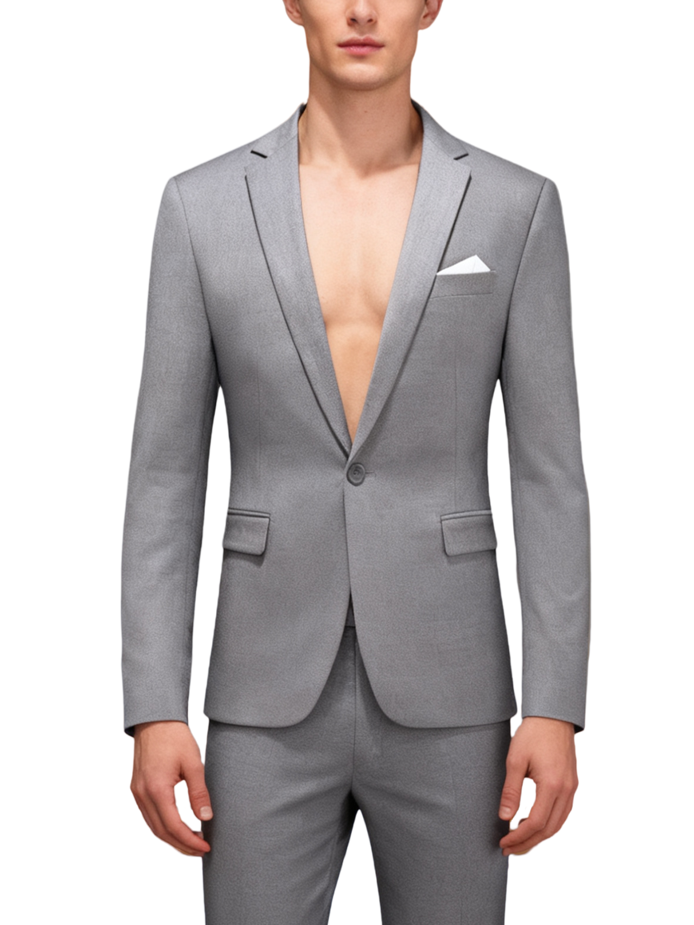 Single-button suit two-piece set (including a beautiful brooch and gift box packaging)