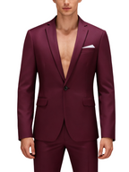 Single-button suit two-piece set (including a beautiful brooch and gift box packaging)