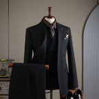Freedom Island Striped Double-Peaked Suit, including a brooch and gift box packaging