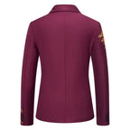 Slim-fit Suit Set with Gold-foil Leaf Pattern