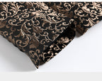 Two-piece Silk-finish Suit with Intricate Pattern