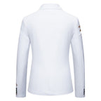 Slim-fit Suit Set with Gold-foil Leaf Pattern