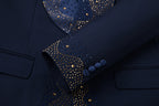 Elegant Diamond-Detail Evening Gown (Three Colors Available)