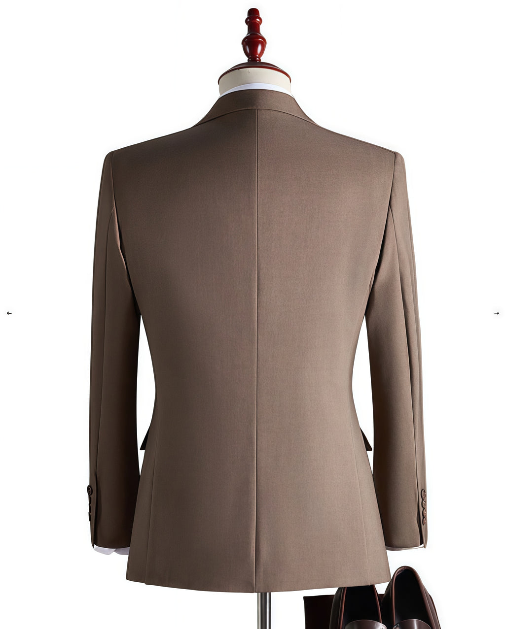 Freedom Island Double-Breasted Wool Suit 3-Piece Set